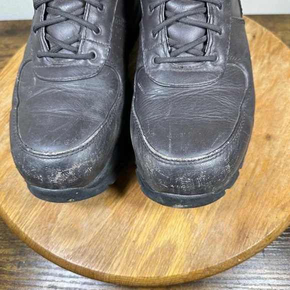 Nike ACG Men's Brown Leather Plaid Trim Hiking Boots Size 10 DC8868-200